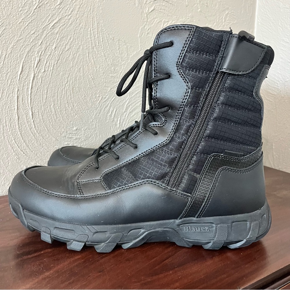 Blauer Rift Waterproof Technical Black Leather Utility Boot Mens Size 13